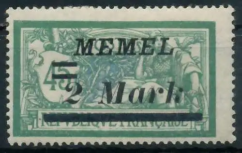 MEMEL 1922 Nr 88 ungebraucht 453006