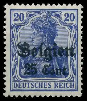 BES. 1WK LANDESPOST BELGIEN Nr 18a ungebraucht 45A7BA