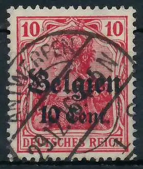 BES. 1WK LANDESPOST BELGIEN Nr 14a gestempelt 45A92A