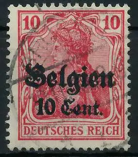 BES. 1WK LANDESPOST BELGIEN Nr 14a gestempelt 45A936