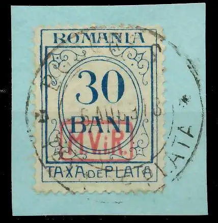 BES. 1WK D-MV RUMÄNIEN PORTO Nr 4 zentrisch gestempelt Briefst³ck 462CB2