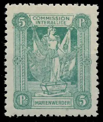 MARIENWERDER Nr 1 mWZ ungebraucht 463236