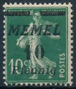MEMEL 1922 Nr 54b postfrisch ATTEST 472D46
