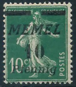 MEMEL 1922 Nr 54b postfrisch ATTEST 472D3A