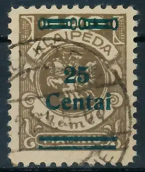 MEMEL 1923 Nr 220I gestempelt gepr. 472DC2
