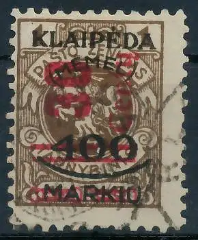 MEMEL 1923 Nr 232 gestempelt gepr. 472DD6