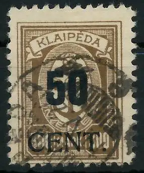 MEMEL 1923 Nr 198 gestempelt gepr. 472E12