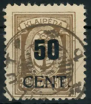 MEMEL 1923 Nr 198 gestempelt gepr. 472E06