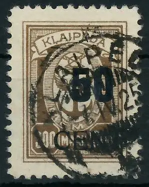 MEMEL 1923 Nr 198 gestempelt gepr. 472E1A