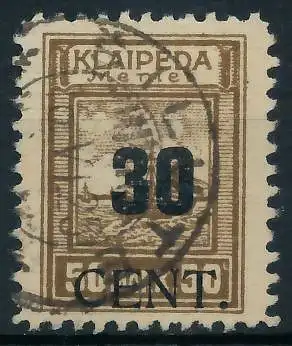 MEMEL 1923 Nr 194 gestempelt gepr. 472E62