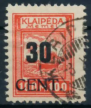 MEMEL 1923 Nr 196 gestempelt gepr. 472E4A