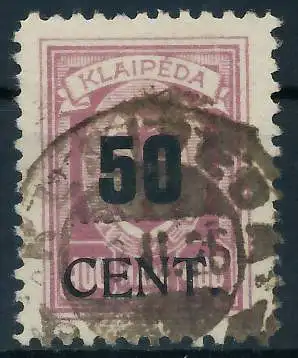 MEMEL 1923 Nr 199 gestempelt gepr. 472E42