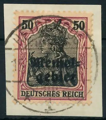 MEMEL 1920 GERMANIA Nr 7x zentrisch gestempelt Briefst³ck gepr. 472ECA