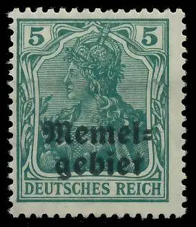 MEMEL 1920 GERMANIA Nr 1c ungebraucht gepr. 472F02