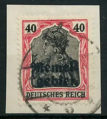 MEMEL 1920 GERMANIA Nr 6 zentrisch gestempelt Briefst³ck gepr. 472F46