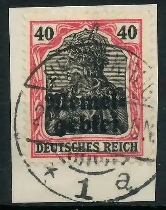 MEMEL 1920 GERMANIA Nr 6 zentrisch gestempelt Briefst³ck gepr. 472F2E
