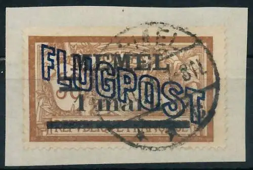 MEMEL 1921 Nr 43 Iy zentrisch gestempelt Briefst³ck gepr. 472FA2