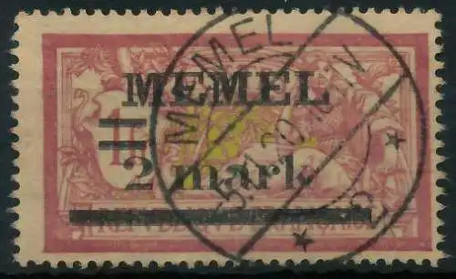 MEMEL 1920 Nr 28x zentrisch gestempelt gepr. 47300E