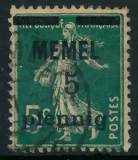 MEMEL 1920 Nr 18a gestempelt gepr. 473066