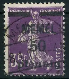 MEMEL 1920 Nr 23c gestempelt gepr. 47308A
