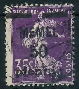 MEMEL 1920 Nr 23c gestempelt gepr. 47309E