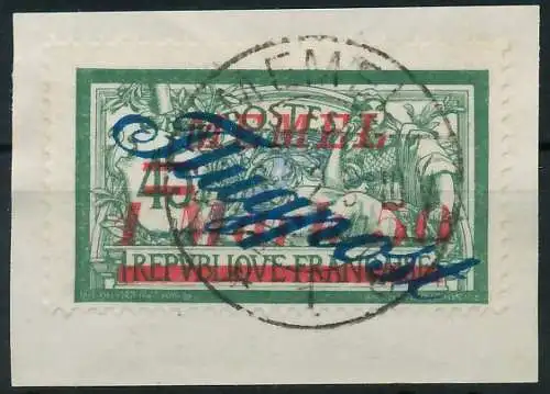 MEMEL 1922 Nr 76 zentrisch gestempelt Briefst³ck gepr. 4730CE