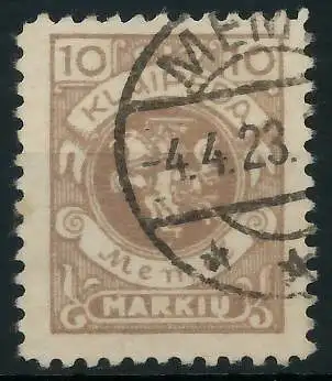 MEMEL 1923 Nr 141 gestempelt gepr. 4730F2