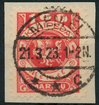 MEMEL 1923 Nr 146 zentrisch gestempelt Briefst³ck gepr. 478886