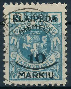 MEMEL 1923 Nr 124 zentrisch gestempelt gepr. 4788CE