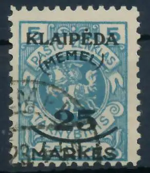 MEMEL 1923 Nr 125 gestempelt gepr. 4788E2