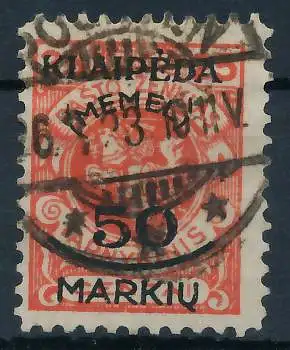 MEMEL 1923 Nr 126 gestempelt gepr. 4788F2
