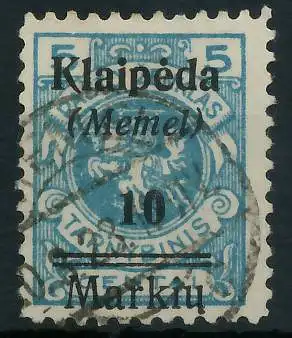 MEMEL 1923 Nr 129 gestempelt gepr. 478916