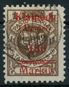 MEMEL 1923 Nr 133 gestempelt gepr. 47892E