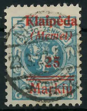 MEMEL 1923 Nr 130 zentrisch gestempelt gepr. 47891E