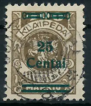 MEMEL 1923 Nr 220I gestempelt gepr. 4789CA