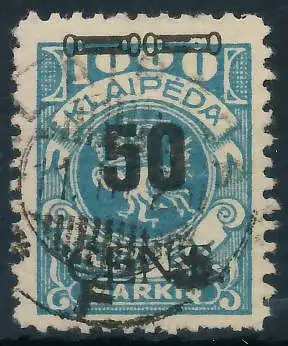MEMEL 1923 Nr 191 gestempelt gepr. 4789FE