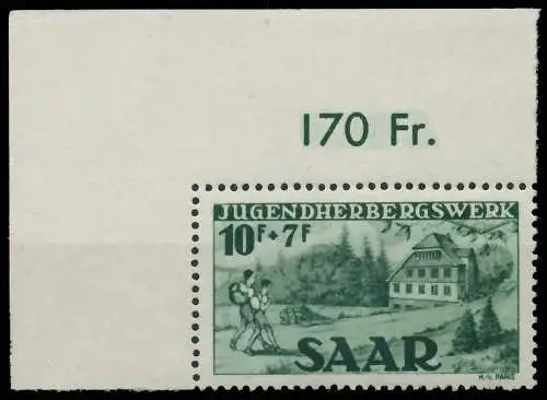 SAARLAND 1949 Nr 263I postfrisch ECKE-OLI 478C02
