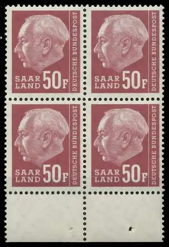 SAAR OPD 1957 Nr 422 postfrisch VIERERBLOCK URA 478CDE