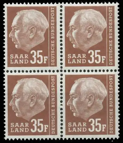 SAAR OPD 1957 Nr 420 postfrisch VIERERBLOCK 478CD6