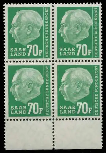 SAAR OPD 1957 Nr 423 postfrisch VIERERBLOCK URA 478CE2