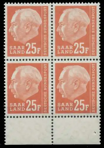 SAAR OPD 1957 Nr 418 postfrisch VIERERBLOCK URA 478D0A
