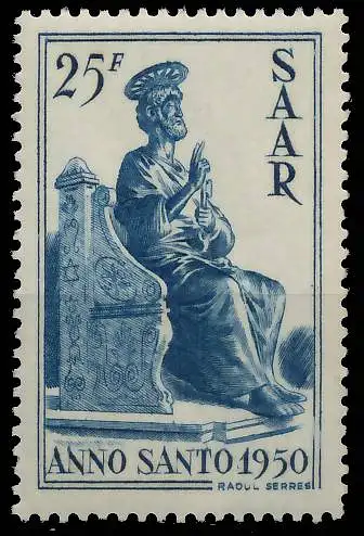 SAARLAND 1950 Nr 295 postfrisch 478DCA