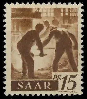 SAARLAND 1947 Nr 212Z postfrisch S01F9A6