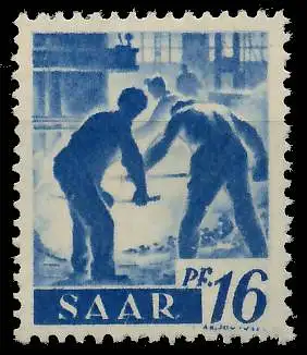 SAARLAND 1947 Nr 213Z postfrisch S01F9AE
