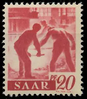 SAARLAND 1947 Nr 214Z postfrisch S01F9BE