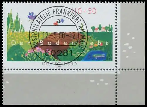 BRD BUND 2000 Nr 2116 zentrisch gestempelt ECKE-URE 481036