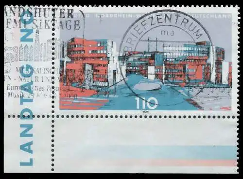 BRD BUND 2000 Nr 2110 zentrisch gestempelt ECKE-ULI 481122