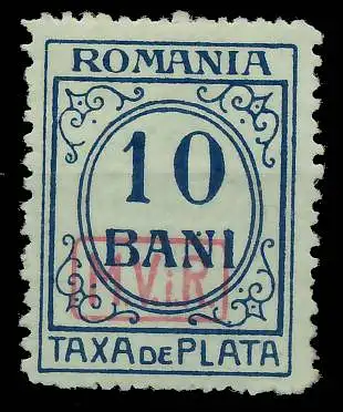 BES. 1WK D-MV RUMÄNIEN PORTO Nr 7 ungebraucht gepr. 434916