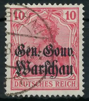 BES. 1WK D-POST IN POLEN Nr 10c gestempelt gepr. 49AA02