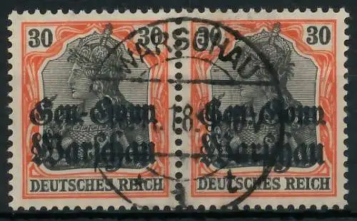 BES. 1WK D-POST IN POLEN Nr 14b zentrisch gestempelt WAAGR P 49AA1A